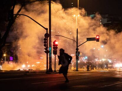 Final da manifestação, próximo à Praça Roosevelt