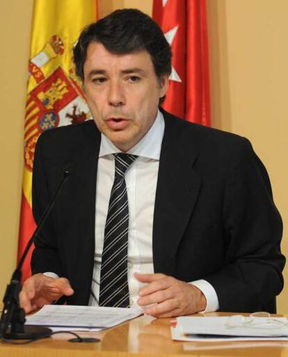 Ignacio González, durante la rueda de prensa tras el Consejo de Gobierno.