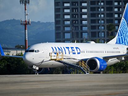 Un Boeing 737 MAX 9 de United Airlines fotografiado el pasado domingo.