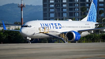 Un Boeing 737 MAX 9 de United Airlines fotografiado el pasado domingo.