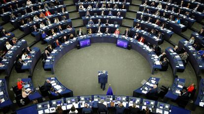 El presidente de la Comisión Europea, Jean Claude Juncker, en el discurso sobre el estado de la UE, el 14 de septiembre.