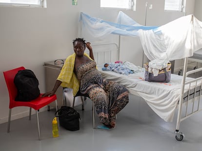 A woman with her newborn child in a hospital in Port-à-Piment, Haiti, in February of this year.