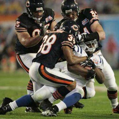 Momento de la Superbowl del año pasado, entre Indianápolis Colts y Chicago Bears.