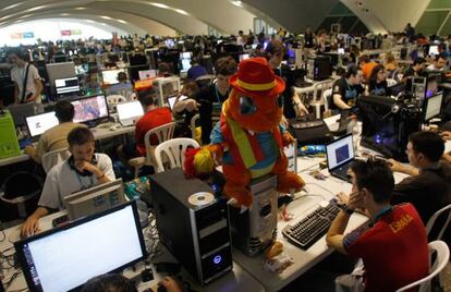 Internautas en la Campus Party de Valencia.