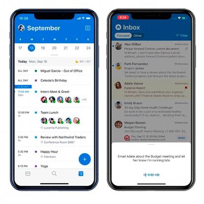 Novedades de Outlook en iOS.