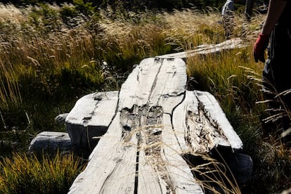 Ejemplo de un tramo dañado del sendero Fitz Roy, kilómetro 7, en febrero de 2022. El desarrollo del turismo, aunque llamado “sustentable” choca con los efectos de obras de infraestructura en este lugar. 