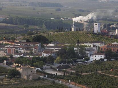 Vista general del municipio catalán de Avinyonet del Penedès.