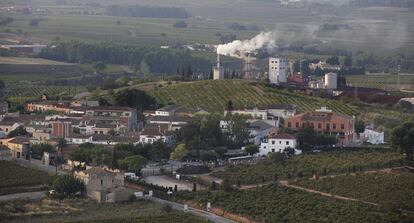 Vista general del municipio catalán de Avinyonet del Penedès.