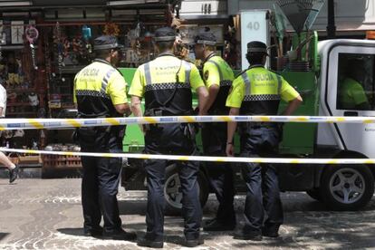 Agentes de la Guardia Urbana de Barcelona.