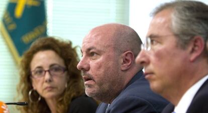Representantes de Inspección, Tesorería de la Seguridad Social y Gobierno, este jueves en Cádiz.