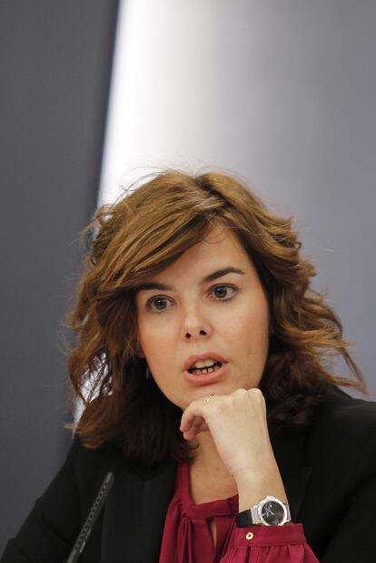 La vicepresidenta del Gobierno, Soraya Sáenz de Santamaría.