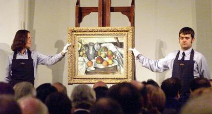 El cuadro de Cézanne que The Art Loss Register logró recuperar, cuando salió a subasta en 1999.