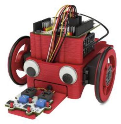 Un robot hecho con el kit de robótica de BQ.