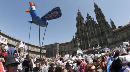 Manifestación del día de las Letras Galegas del 2010