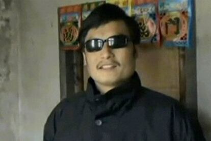Chen Guangcheng, en un momento del vídeo