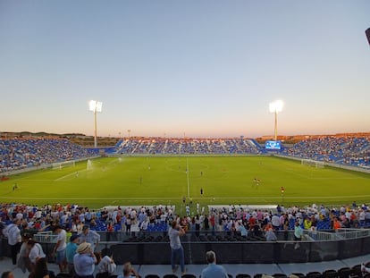 Estreno del estadio Modular del Real Zaragoza esta temporada frente al FC Andorra.