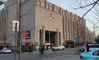 Fachada de la Corte de Apelaciones de Dalian (China).