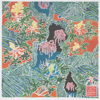 Masanori Handa, toononefurino, 2015, acuarela y pastel sobre papel, 73,5 × 73,3 cm.