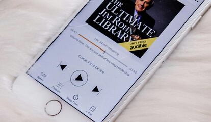 Audiolibro en un iPhone de Apple