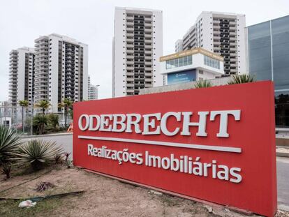 Logo da Odebrecht no Rio de Janeiro.