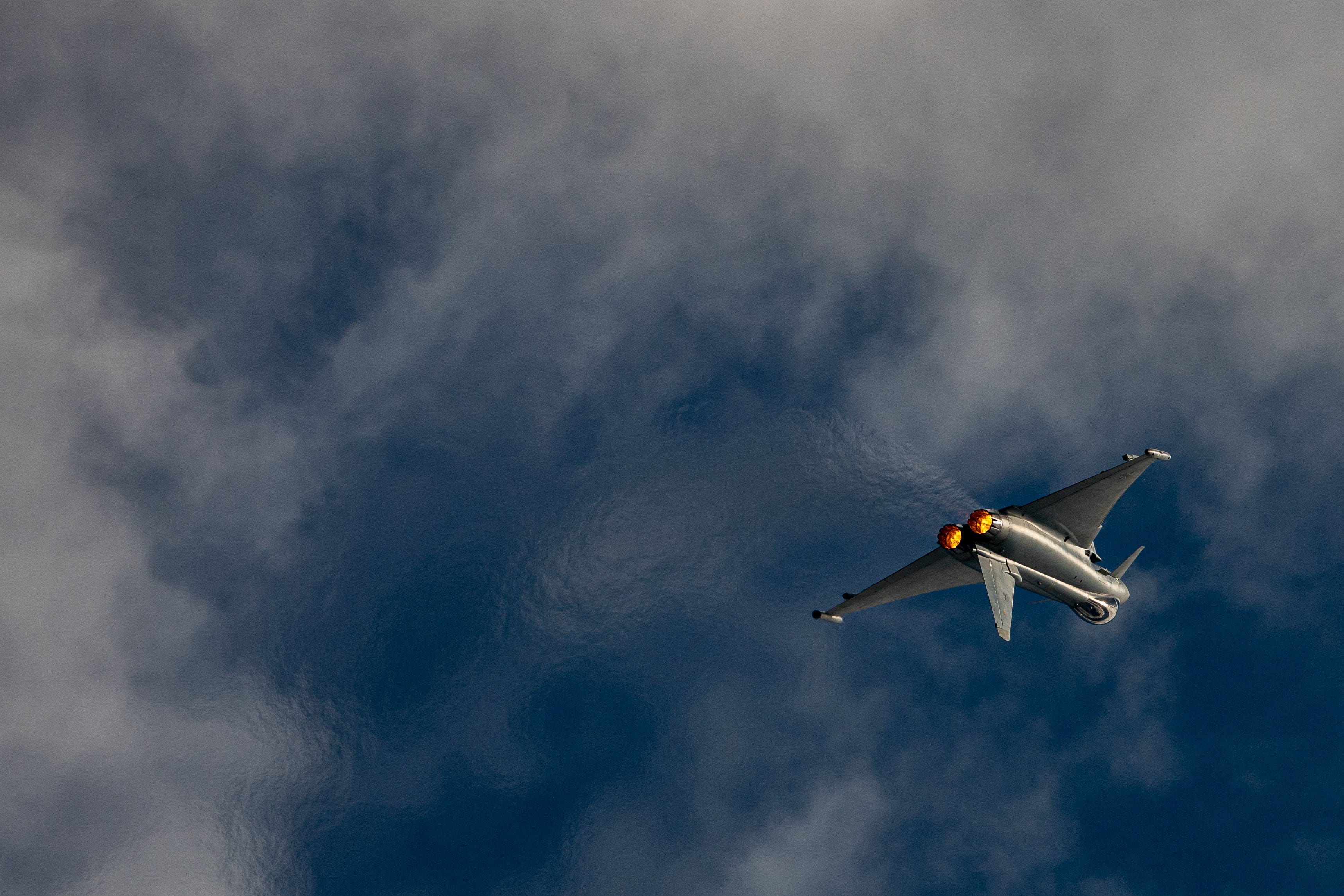 Un Eurofighter Typhoon de las fuerzas aéreas alemanas.