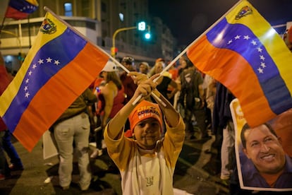 Seguidores de Chávez en Caracas.