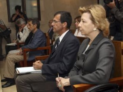 Ant&ograve;nia Munar y Miquel Nadal, en la tercera jornada del juicio del &#039;caso Maquillaje&#039;.