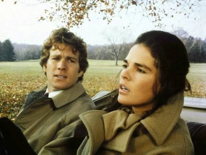 Ryan O'Neil y Ali MacGraw en la película 'Love Story'.