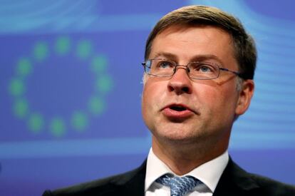 El vicepresidente de la Comisión Europea, Valdis Dombrovskis.