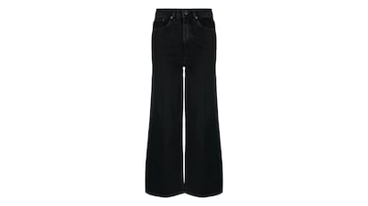 Pantalones vaqueros anchos para mujer de Bimba y Lola, color negro, tendencia moda wide leg jeans
