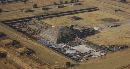 Vista de la Plaza de la Ciudadela de Teotihuacan, donde se hicieron los hallazgos.