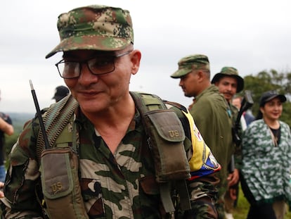 Iván Mordisco, comandante de las disidencias de las FARC, en San Vicente del Caguán.