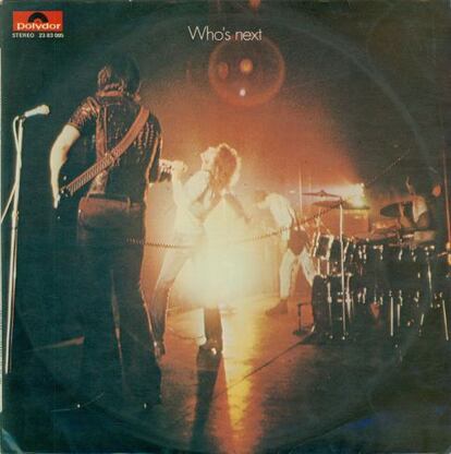 La versión española del disco 'who's next' de The Who mostraba una fotografía de uno de sus conciertos.