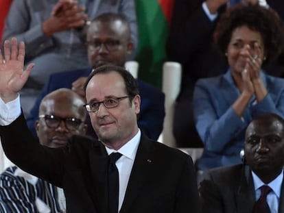 Francois Hollande, durante la cumbre &Aacute;frica-Francia de Bamako.  