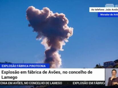 Retransmisi&oacute;n del suceso en la televisi&oacute;n p&uacute;blica portuguesa.