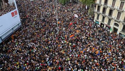 Manifestació el 3 d'octubre a Barcelona.