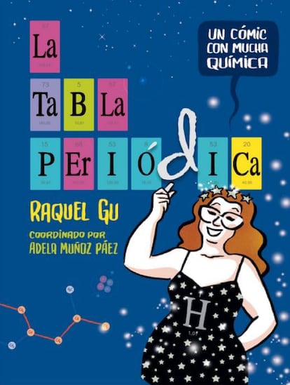 Portada del libro "La tabla periódica" de Raquel Gu. Editorial 