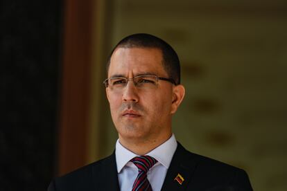 El canciller venezolano, Jorge Arreaza, en Caracas, el pasado febrero.