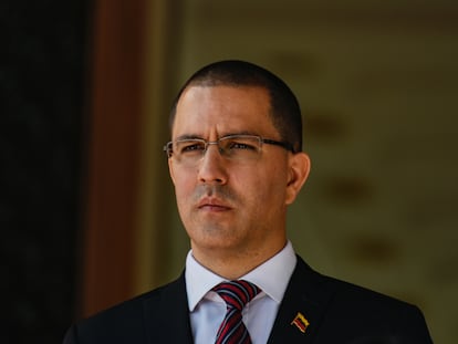 El canciller venezolano, Jorge Arreaza, en Caracas, el pasado febrero.