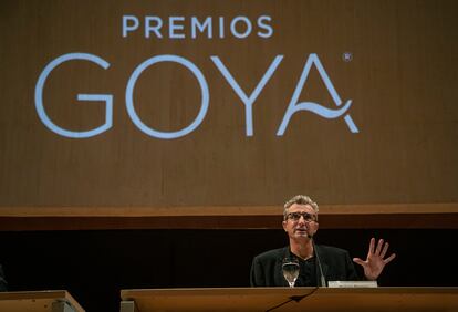 Mariano Barroso, durante la presentación de la gala de los Goya.