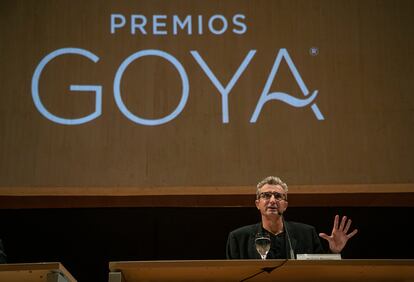 Mariano Barroso, durante la presentación de la gala de los Goya. 