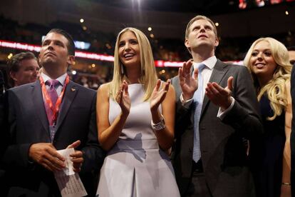 Los hijos de Donald Trump celebran la nominación de su padre.