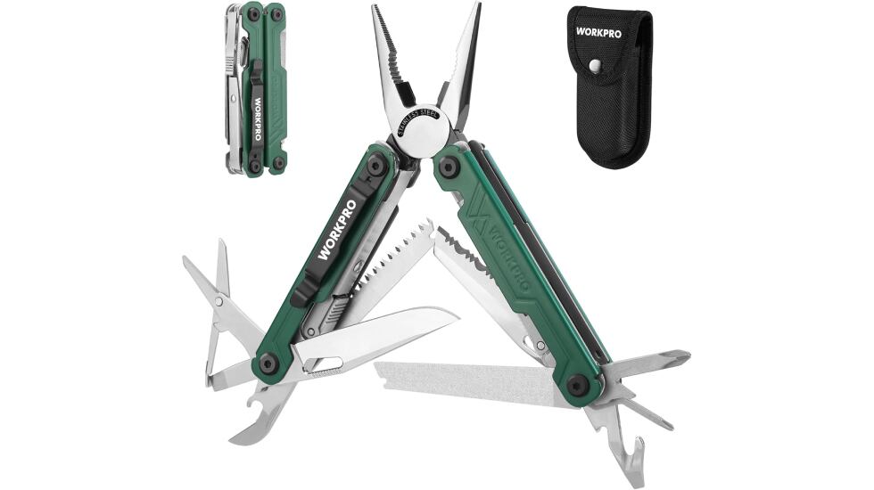 Alicates multiusos con funda de transporte incluida.