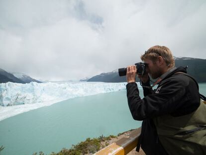 Un visitante en la Patagonia.