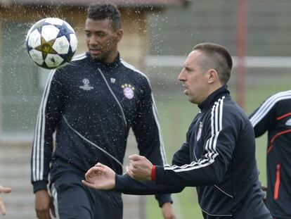 Ribery, durante el entrenamiento del Bayern.