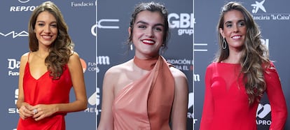 Ana Guerra, Amaia y Ona Carbonell en la alfombra roja.