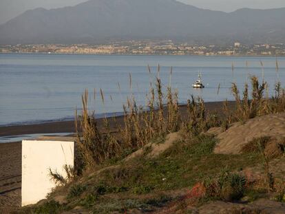 Terrenos junto al mar en los que el grupo Platinum Estate promueve la construcción del Hotel W en un paraje natural de dunas, en Marbella este martes.