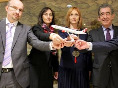 Presentación en Bilbao de las nuevos destinos de Czech Airlines desde el aeropuerto de Loiu. 