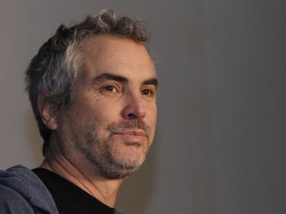 Alfonso Cuarón en una rueda de prensa acerca de 'Gravity'
