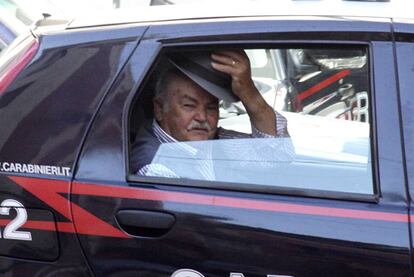 Un detenido durante una operación contra la 'Ndrangheta, en 2010.